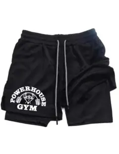 POWERHOUSE GYM ショートパンツ 黒 ハーフパンツ パワーハウスジムのサムネイル