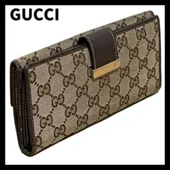 ✨極美品✨GUCCI 長財布 GGキャンバス GG柄 ハートロゴ 金具 ブラウン