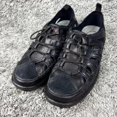 Hush Puppies 本革 メンズサンダル スニーカー ブラック 黒 幅広のサムネイル