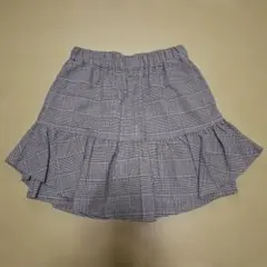 GU チェック柄 スカート風キュロット パンツ 150cm