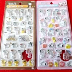 SNOOPYスヌーピ3Dステッカーシール2枚セット