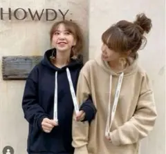 ⭐︎HOWDY. hoodie(black)♡ハウディフーディ