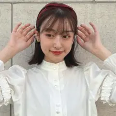 ミニリボンカチューシャ　fint レッド
