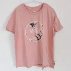 VANS ヴァンズ 半袖 Tシャツ L ピンク ボタニカル 花柄 ロゴのサムネイル