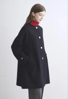 【美品】Traditionalweatherwear マールトンノーカラーコート