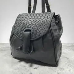 BOTTEGA VENETA イントレチャート ミニ リュックサック ブラックのサムネイル
