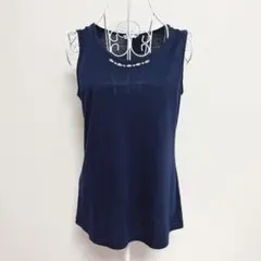 【新品】persodea ノースリーブトップス　タンクトップ　紺色　LL 大きい