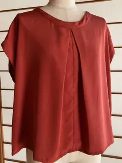 着物リメイク　赤色のブラウス　オレンジ系