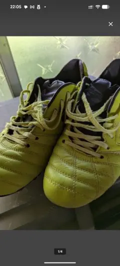 ASICS サッカー スパイク ゴールド×ブラック オリックス平野佳寿着