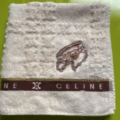 CELINE タオルハンカチ クリーム色