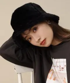 NICE CLAUP ファーバケットハット