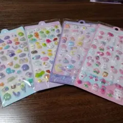 【タイムセール】3Dステッカーボンボンドロップ4枚セット