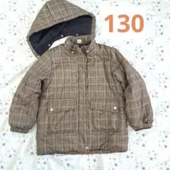 petit main 130 チェック柄　コート