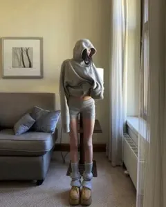 オーバーサイズ ニット セットアップ　グレー