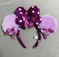 東京ディズニーリゾート ミニー　カチューシャ 紫　リボン　かわいい