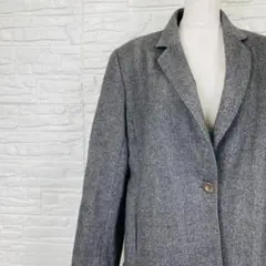カシミヤ100% ヘリンボーン ビジネスジャケット M