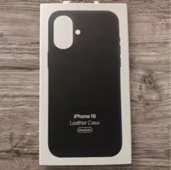 【新品未使用】iPhone16 レザーケース 純正互換品 black 黒