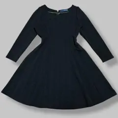 【美品】SLOBE IENA ワンピース ひざ丈 Aライン プリンセスライン 黒のサムネイル