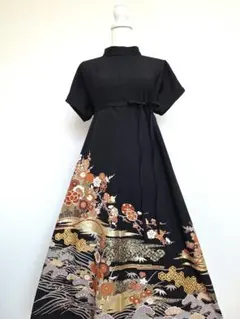 着物リメイクワンピース3767