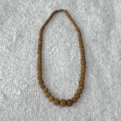 白檀 ネックレス 木製ビーズ 彫刻 天然木 軽量のサムネイル