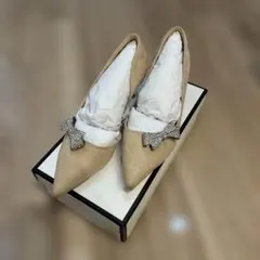CELFORDセルフォード リボンビジューカッティングパンプス ベージュのサムネイル