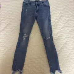 INGNI スキニーデニム ブルー ダメージ加工