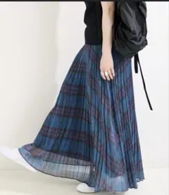 ベイクルーズストア シンプリシテェ シアーランダムプリーツスカート チェック