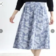 リフレクト　デニムフラワー　フレア　スカート