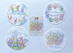 ダッフィーアンドフレンズ 20周年 カラフルハピネス スーベニア コースター