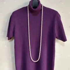 イミテーションパールロングネックレス