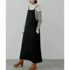 23AW美品　定価1.4万　アーバンリサーチ　ニットキャミワンピース　黒