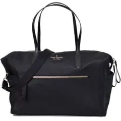 セール！ケイトスペード/合宿、旅行、ジムに！収納大　2wayボストン型バッグ 黒