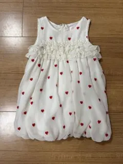 メゾピアノ　ハート柄ワンピース