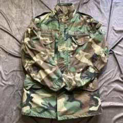 米軍実物 U.S.ARMY M65 フィールドジャケット L ワッペン付 古着