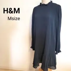 H&M ワンピース ネイビー系 Mサイズ