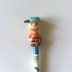 【当時物】スヌーピー チャーリーブラウン 鉛筆 フィギュア付 PEANUTS