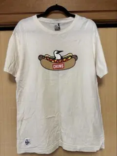 CHUMS ホットドッグプリント Tシャツ L