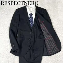 【美品】リスペクトネロ スーツ 3ピース Y6 シャドウチェック セットアップ