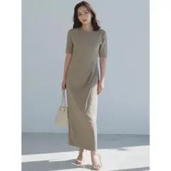 anuans ボックスタックティアードワンピース brown Sサイズ - メルカリ