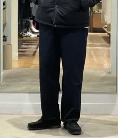 BEAUTY&YOUTH バギーテーパードデニムパンツ ブラック