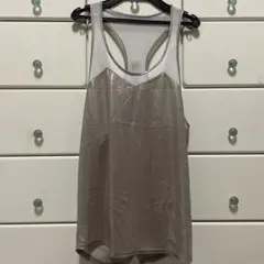 FEELCYCLEゴールドメッシュ切り替えタンクトップ スリット入