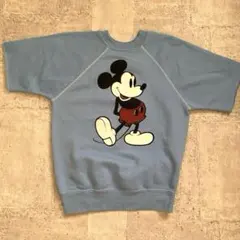 70〜80s ミッキーマウス スウェット 白足 ヴィンテージ 切りっぱなし Sのサムネイル