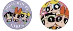 ★パワーパフ ガールズ 刺繍缶バッジビスケット　集合2個セット★