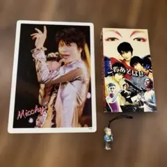 及川光博　下敷き・VHS・フィギュアキーホルダーセット　ご覧あそばせ