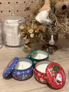 ハンドメイド クリスマスキャンドル6個セットのサムネイル