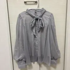 NICE CLAUP グレー シャツ