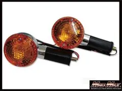 ゼファー400/χ 砲弾型ウインカー シングル球 オレンジ 2個セット