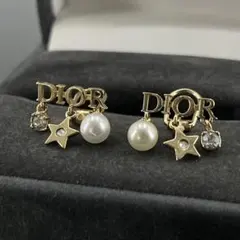 美品　Dior イヤリング　ディオレボリューション　クリップ　パール　ストーン