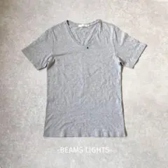 BEAMS LIGHTS/半袖Tシャツ/S/グレー/Vネック/ワンポイントのサムネイル