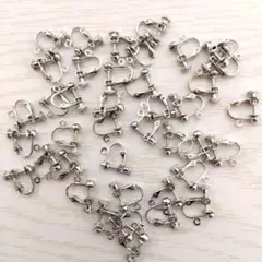 シルバー イヤリング用金具 40個